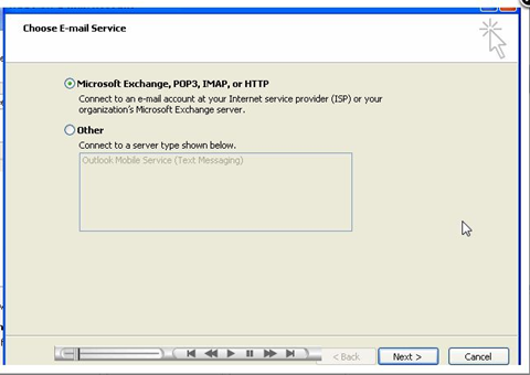 365 POP/IMAP setup for outlook 2007